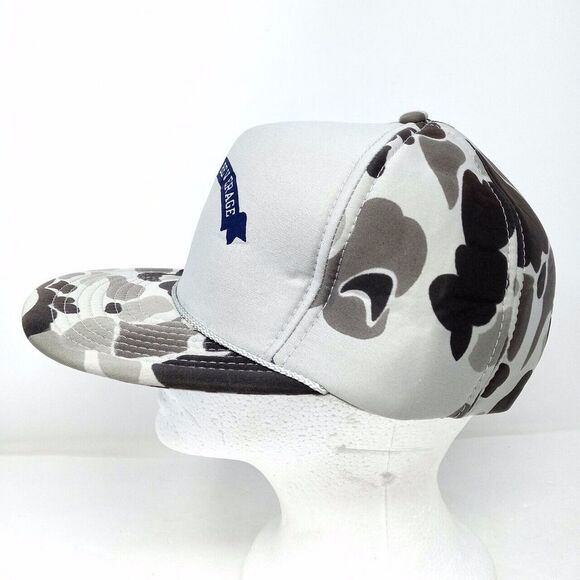 Vintage Bluefield VA Beverage Co Rope Snapback Mesh Camo Trucker Hat Cap - Picture 3 of 9